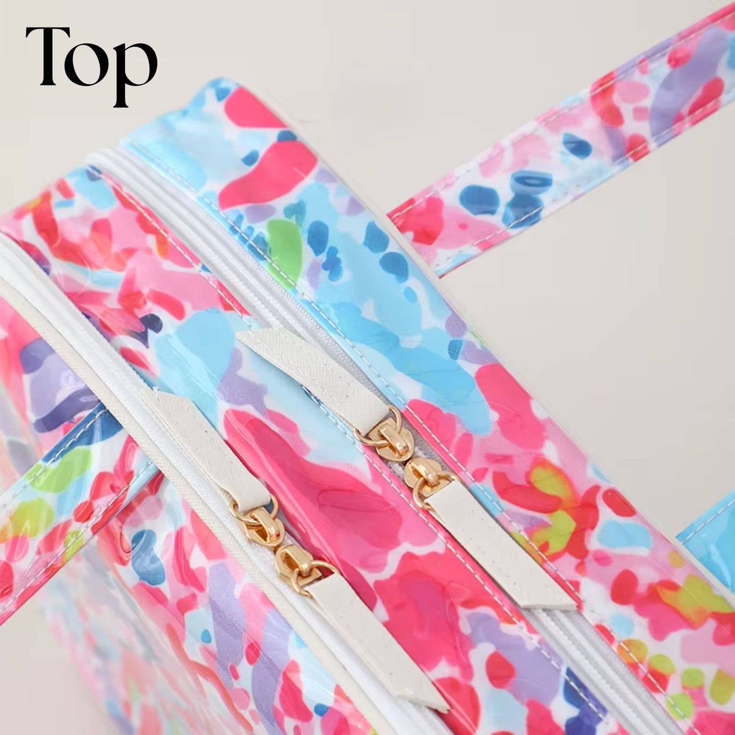 Waterproof Cosmetic Case PVC Make up Bag Tropical Escape
