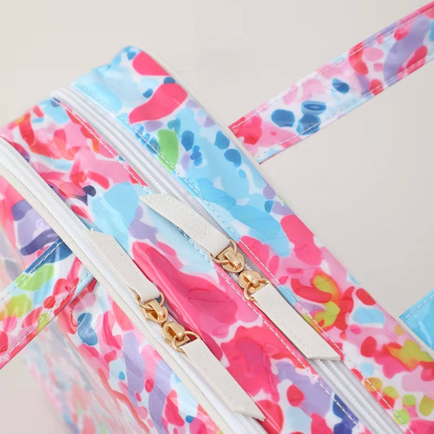 Waterproof Cosmetic Case PVC Make up Bag Petal Splash