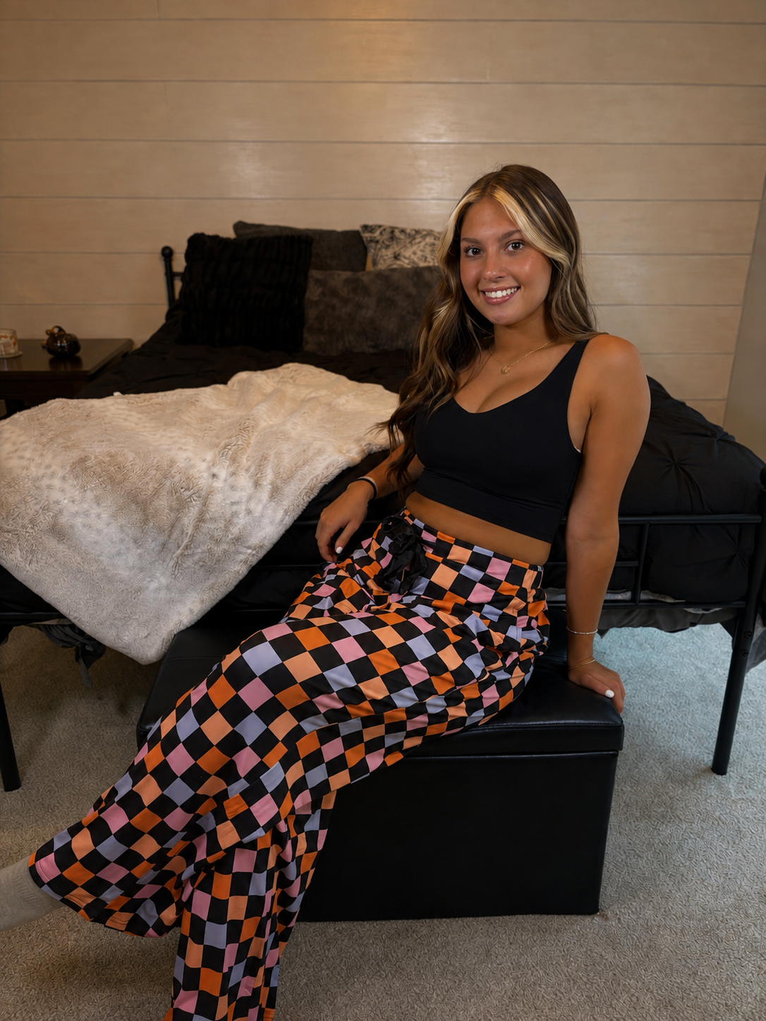 Stretchy Lounge Pants: CANDY CORN