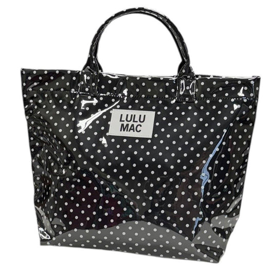 LULU MAC: Black & White Polka Dot Tote Bag