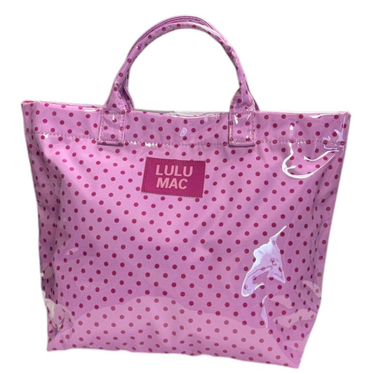 LULU MAC: Light Pink & Hot Pink Polka Dot Tote Bag